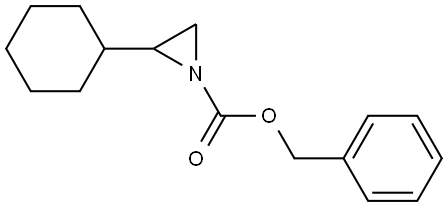 1-Aziridinecarboxylic acid, 2-cyclohexyl-, phenylmethyl ester Structure