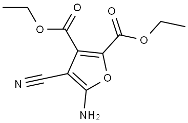 diethyl 5-amino-4-cyanofuran-2,3-dicarboxylate 구조식 이미지