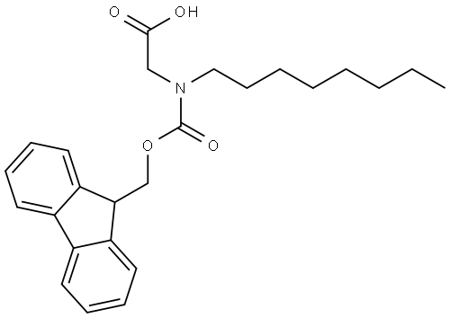 Glycine, N-[(9H-fluoren-9-ylmethoxy)carbonyl]-N-octyl- Structure