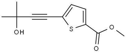 Methyl 5-(3-hydroxy-3-methyl-1-butyn-1-yl)-2-thiophenecarboxylate Structure