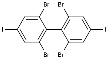 1,1′-Biphenyl, 2,2′,6,6′-tetrabromo-4,4′-diiodo- Structure