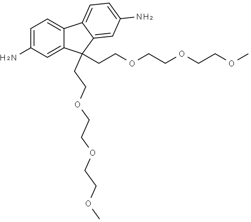 9H-Fluorene-2,7-diamine, 9,9-bis[2-[2-(2-methoxyethoxy)ethoxy]ethyl]- Structure