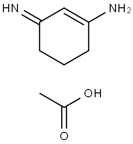 1-Cyclohexen-1-amine, 3-imino-, acetate (1:1) Structure