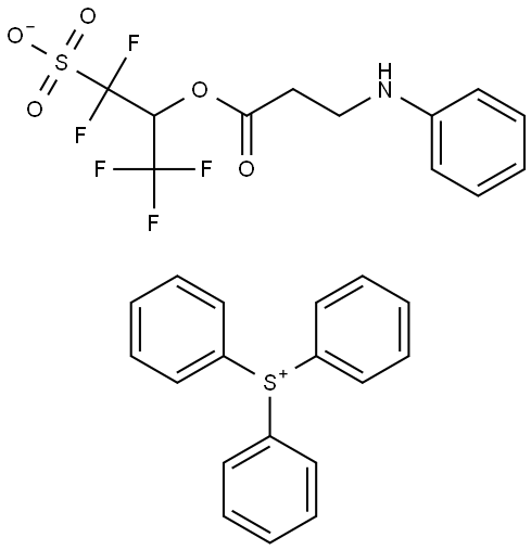 TriphenylsulfoniumN-phenyl-β-alanine [1-(sulfonatodifluoromethyl)-2,2,2-trifluoroethyl] ester 구조식 이미지