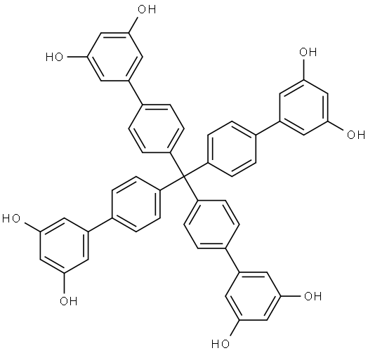 tetrakis(3',5'-dihydroxy[1,1'-biphenyl]-4-yl)methane Structure