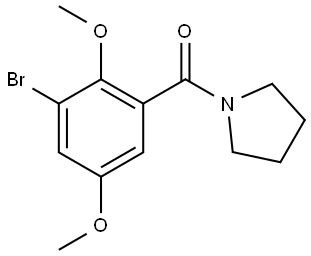 (3-bromo-2,5-dimethoxyphenyl)(pyrrolidin-1-yl)methanone Structure