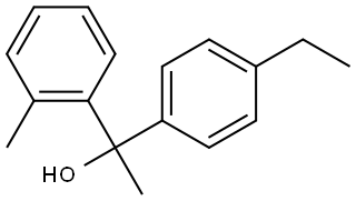 4-Ethyl-α-methyl-α-(2-methylphenyl)benzenemethanol Structure