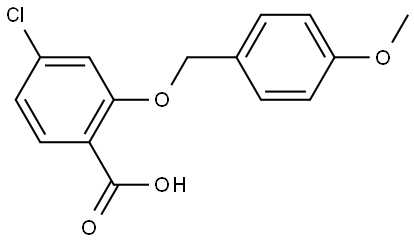 4-chloro-2-((4-methoxybenzyl)oxy)benzoic acid Structure