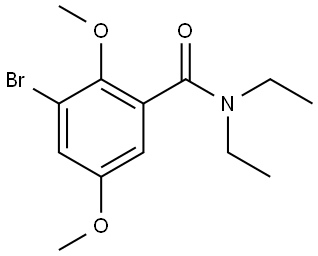 3-bromo-N,N-diethyl-2,5-dimethoxybenzamide Structure