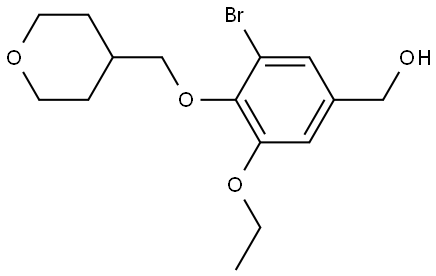 3-Bromo-5-ethoxy-4-[(tetrahydro-2H-pyran-4-yl)methoxy]benzenemethanol Structure