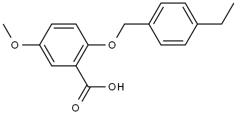 2-[(4-Ethylphenyl)methoxy]-5-methoxybenzoic acid Structure