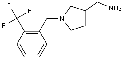 (1-(2-(trifluoromethyl)benzyl)pyrrolidin-3-yl)methanamine Structure