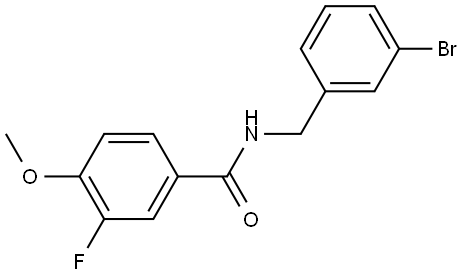 N-[(3-Bromophenyl)methyl]-3-fluoro-4-methoxybenzamide Structure