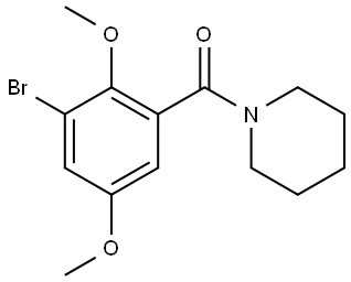 (3-bromo-2,5-dimethoxyphenyl)(piperidin-1-yl)methanone Structure