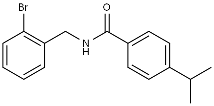 N-[(2-Bromophenyl)methyl]-4-(1-methylethyl)benzamide Structure