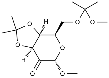 Methyl 6-O-(1-methoxy-1-methylethyl)-3,4-O-(1-methylethylidene)-α-D-lyxo-hexopyranosid-2-ulose Structure