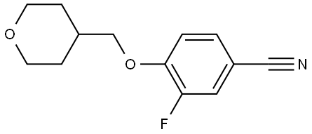 3-Fluoro-4-[(tetrahydro-2H-pyran-4-yl)methoxy]benzonitrile Structure