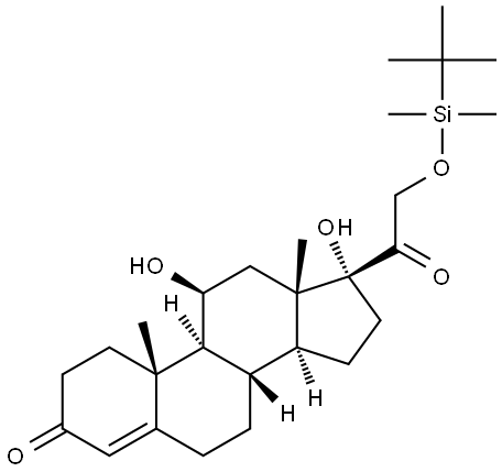 17-O-tert-Butyldimethylsilyl-11-hydrocortisone Structure