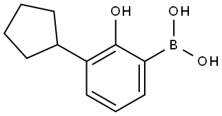 3-Cyclopentyl-2-hydroxyphenylboronic acid Structure