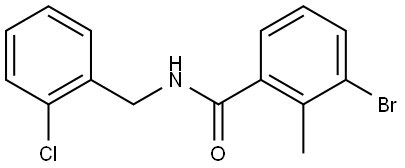 3-Bromo-N-[(2-chlorophenyl)methyl]-2-methylbenzamide Structure