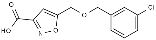 3-Isoxazolecarboxylic acid, 5-[[(3-chlorophenyl)methoxy]methyl]- Structure