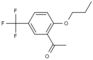 1-[2-Propoxy-5-(trifluoromethyl)phenyl]ethanone Structure