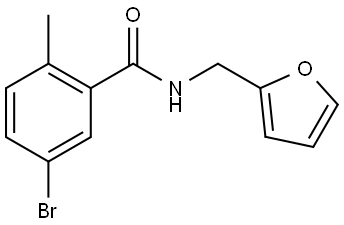 5-Bromo-N-(2-furanylmethyl)-2-methylbenzamide Structure