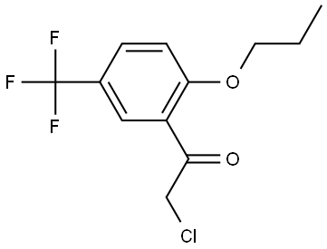 2-Chloro-1-[2-propoxy-5-(trifluoromethyl)phenyl]ethanone Structure