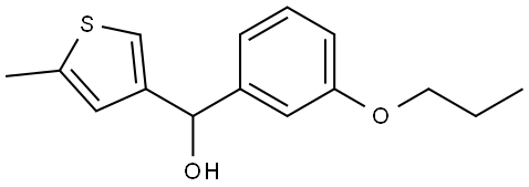 5-Methyl-α-(3-propoxyphenyl)-3-thiophenemethanol Structure