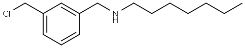 N-(3-(chloromethyl)benzyl)heptan-1-amine Structure