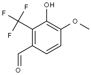 3-Hydroxy-4-methoxy-2-(trifluoromethyl)benzaldehyde Structure