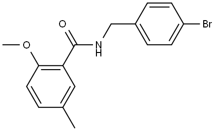 N-[(4-Bromophenyl)methyl]-2-methoxy-5-methylbenzamide Structure