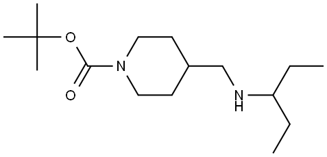 tert-butyl 4-((pentan-3-ylamino)methyl)piperidine-1-carboxylate Structure