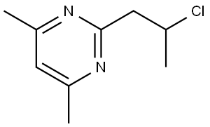 2-(2-Chloropropyl)-4,6-dimethylpyrimidine Structure