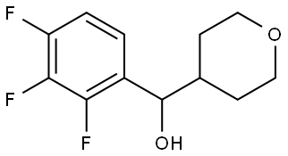 Tetrahydro-α-(2,3,4-trifluorophenyl)-2H-pyran-4-methanol Structure