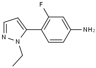 4-(1-Ethyl-1H-pyrazol-5-yl)-3-fluorobenzenamine Structure