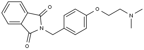 2-[[4-[2-(Dimethylamino)ethoxy]phenyl]methyl]-1H-isoindole-1,3(2H)-dione Structure