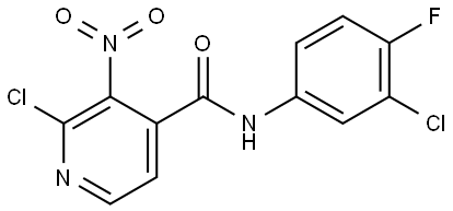 4-Pyridinecarboxamide, 2-chloro-N-(3-chloro-4-fluorophenyl)-3-nitro- Structure