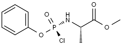 methyl ((R)-chloro(phenoxy)phosphoryl)-L-alaninate Structure