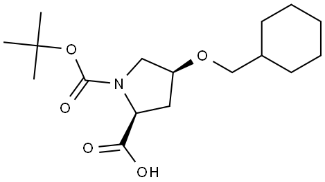 (4S)-Boc-4-(cyclohexylmethoxy)-L-Proline Structure