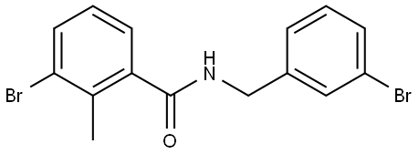 3-Bromo-N-[(3-bromophenyl)methyl]-2-methylbenzamide Structure