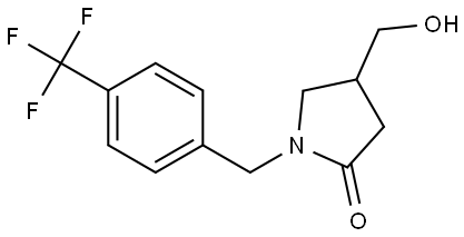 4-(hydroxymethyl)-1-(4-(trifluoromethyl)benzyl)pyrrolidin-2-one Structure