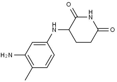 3-(3-amino-4-methylanilino)piperidine-2,6-dione Structure