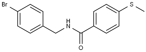 N-[(4-Bromophenyl)methyl]-4-(methylthio)benzamide Structure