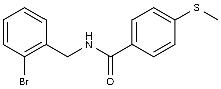 N-[(2-Bromophenyl)methyl]-4-(methylthio)benzamide Structure