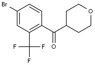 4-Bromo-2-(trifluoromethyl)phenyl](tetrahydro-2H-pyran-4-yl)methanone Structure