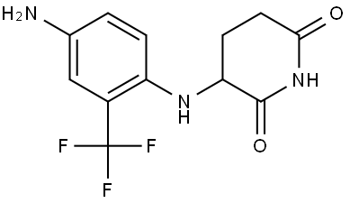 3-[4-amino-2-(trifluoromethyl)anilino]piperidine-2,6-dione Structure