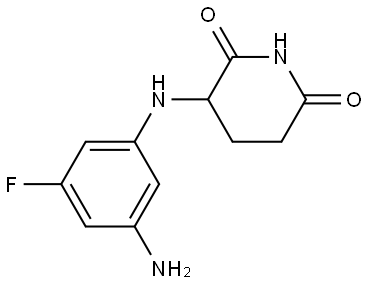 3-(3-amino-5-fluoroanilino)piperidine-2,6-dione Structure