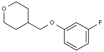 4-[(3-Fluorophenoxy)methyl]tetrahydro-2H-pyran Structure