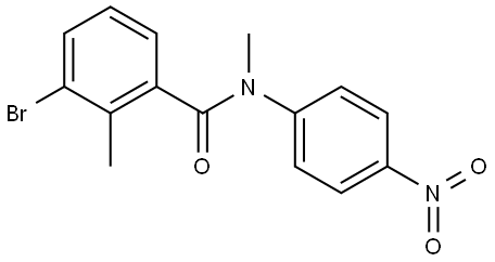 3-bromo-N,2-dimethyl-N-(4-nitrophenyl)benzamide Structure